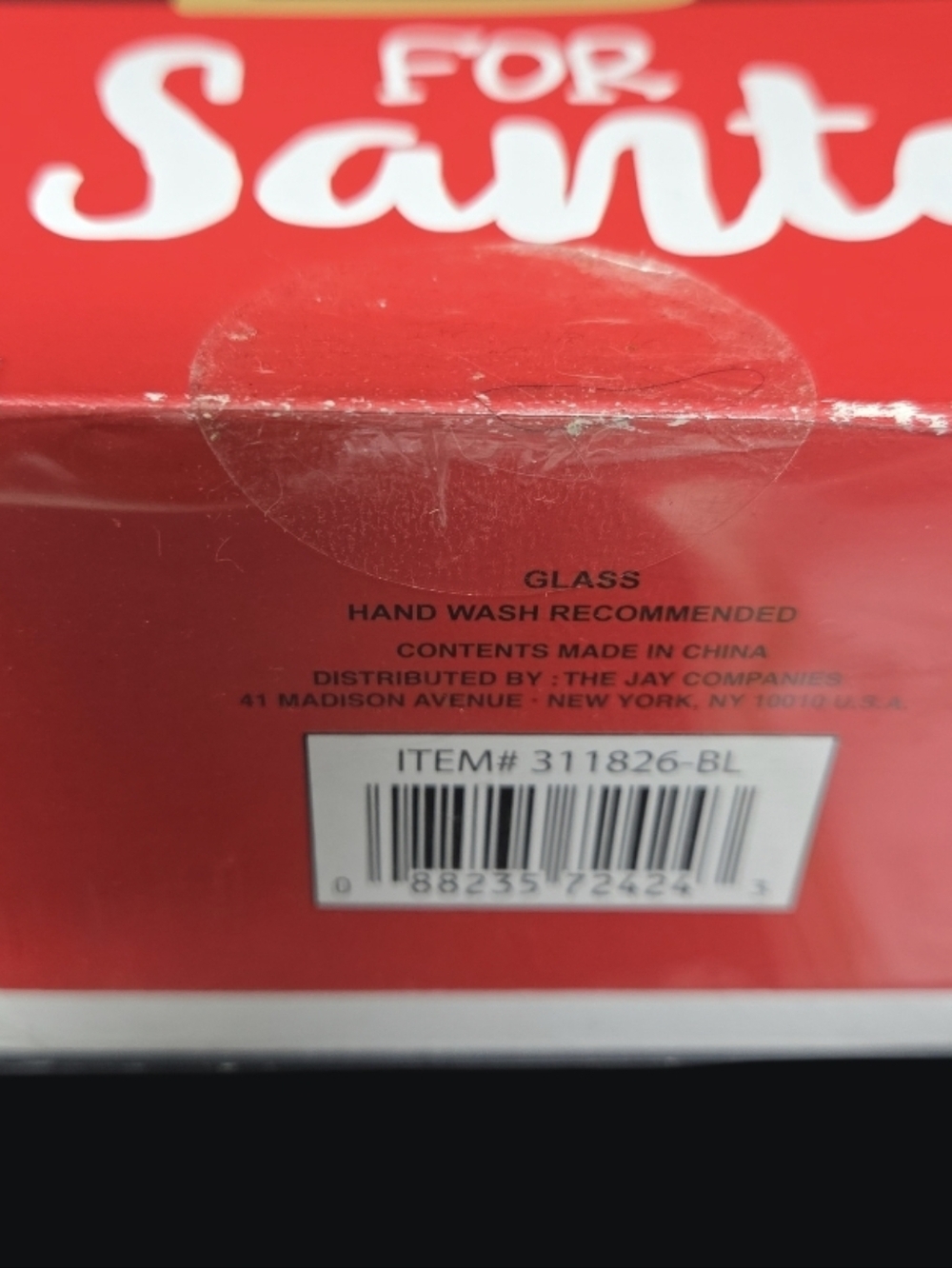 NIB- Cookies for Santa Plate and Milk Bottle Set - Red - Picture 8 of 12